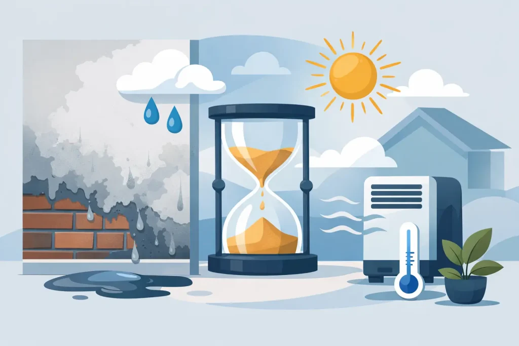 Quanto tempo asciuga un muro umido?