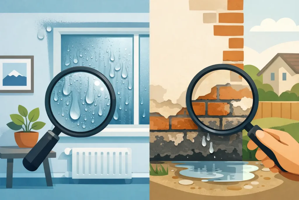 Condensa o acqua di risalita? Come riconoscerle